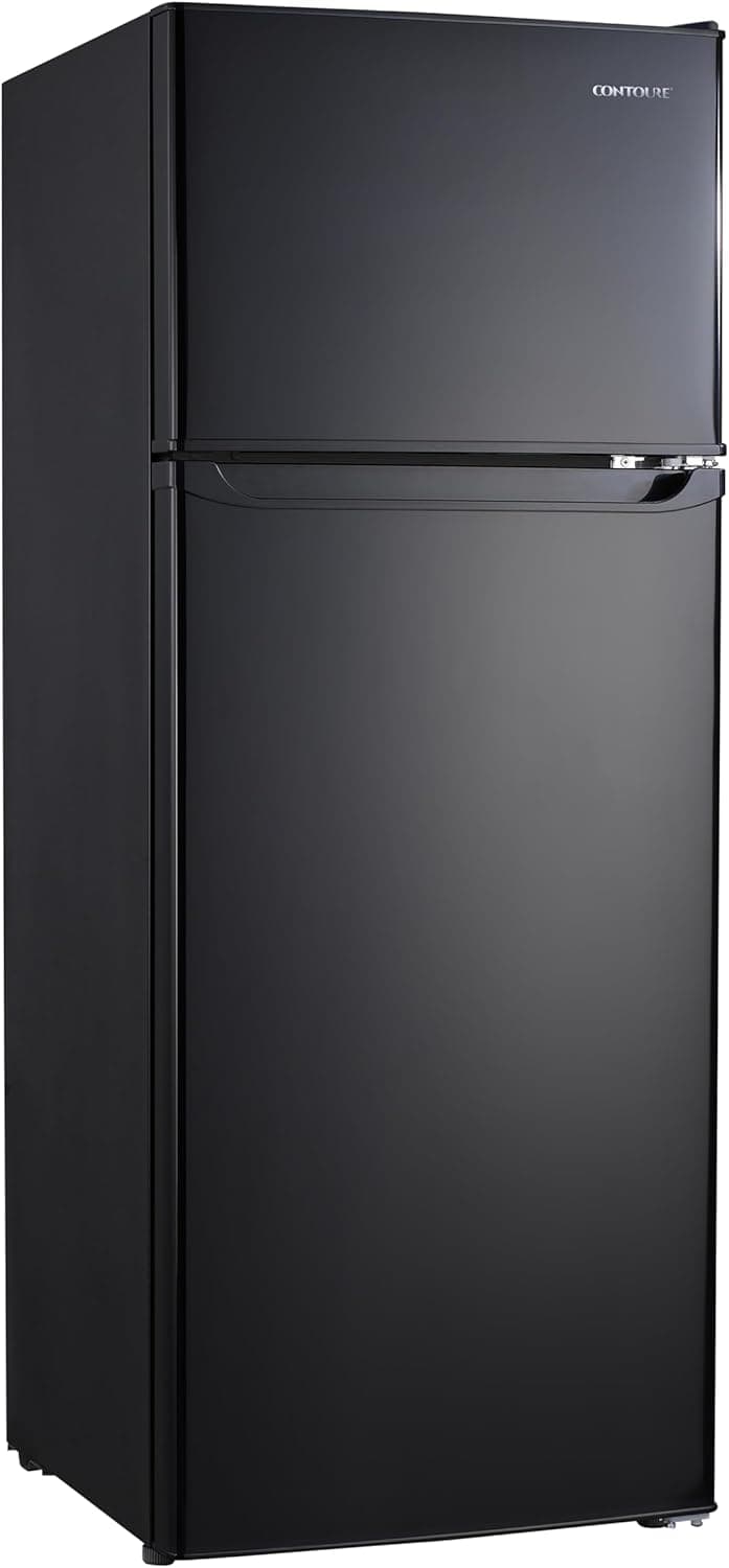 RV Refrigerator, Black, 7.6 cu.ft. | 12V | Compact RV Fridge | Customizable Controls | Space-Saving Design | R-780BK-12V
