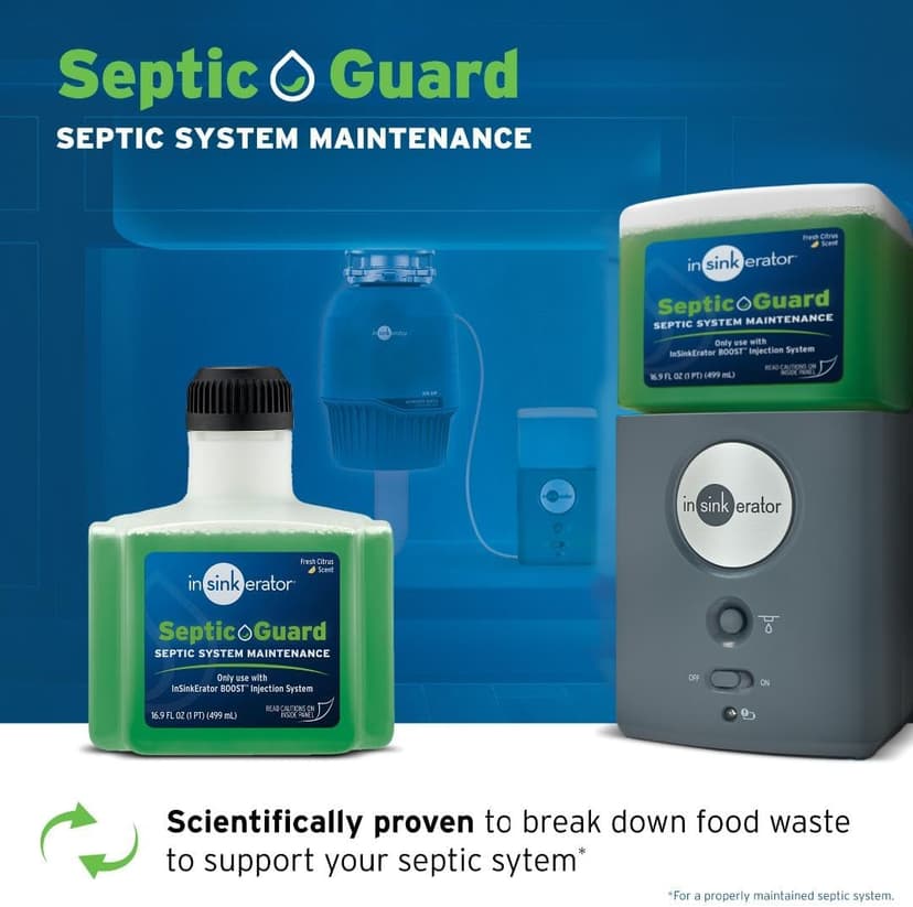 InSinkErator Evolution Septic Guard 3/4 HP Garbage Disposal, Advanced Series EZ Connect Continuous Feed Food Waste Disposer BOOST System with Septic Guard