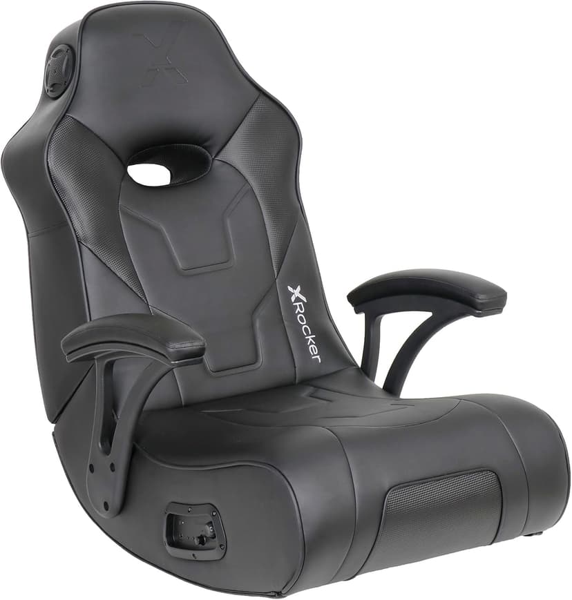 X Rocker Video Gaming Floor Rocker Chair, Built-in Audio, College Dorm Essentials for Guys and Girls, Gamers, Bedroom, Dorm Room Essentials, Foldable