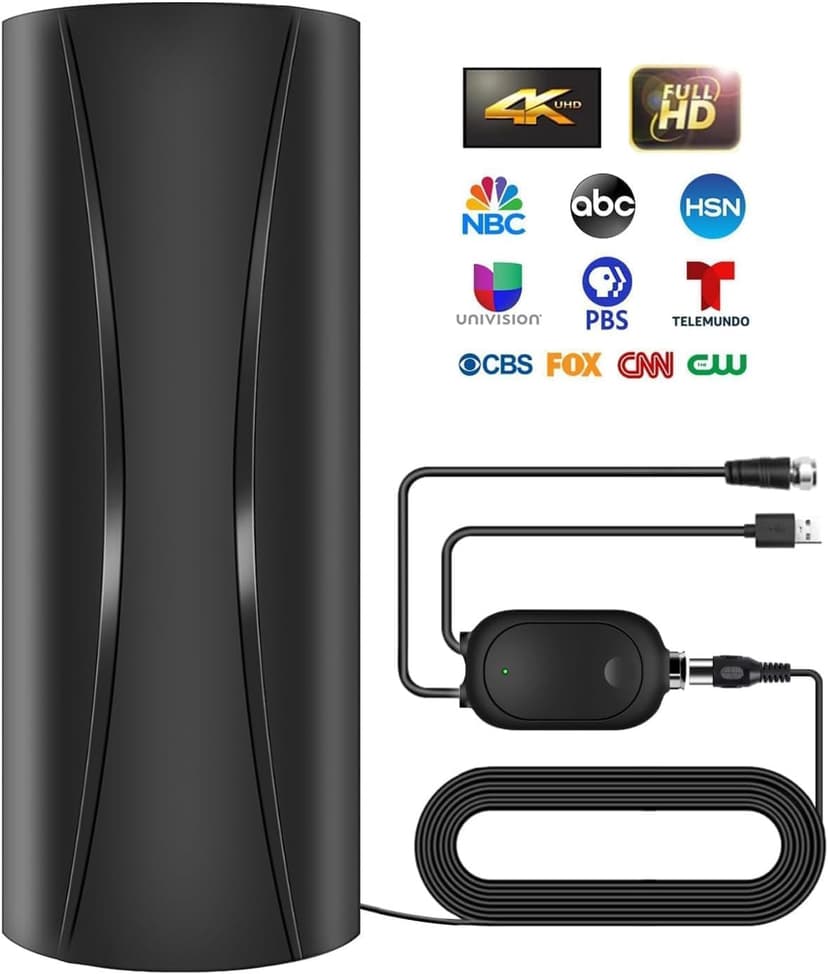 2200+ Miles Range TV Antenna, Strongest Digital TV Antenna Indoor with Amplifier Signal Booster, Portable HDTV Antennas for Smart Tv and Old TVs for Local Channels-38ft Coax Cable-Support 8K 4K 1080p
