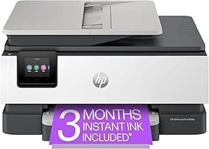 HP OfficeJet Pro 8135e Wireless All-in-One Color Inkjet Printer, Print, Scan, Copy, Fax, ADF, Duplex Printing, Best-for-Home Office, 3 month Instant Ink trial included (40Q35A)