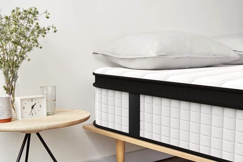 Inofia Twin Mattress, 10 Inch Hybrid Innerspring Single Mattress Cool Twin Bed Supportive & Pressure Relief, Breathable Soft Knitted Fabric Cover, Medium Firmness