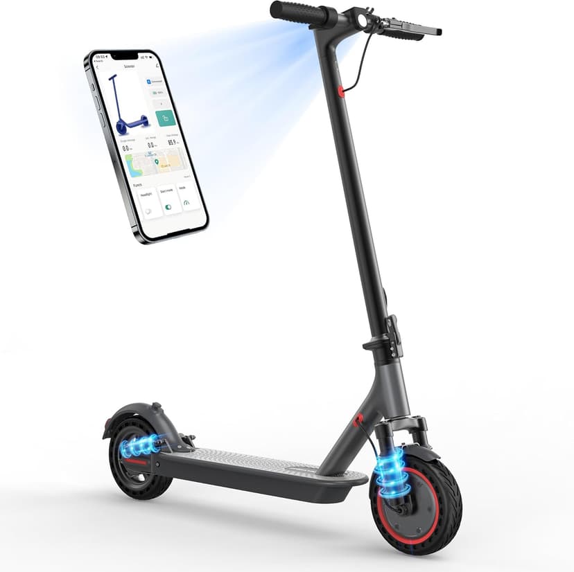 Electric Scooter for Adults, 8.5"/10" Tires, 19/22Mph, 350W/500W Motor, 21-28 Miles Range, Folding E-Scooter with Dual Suspension,APP(V1/SPRO/MAX/PRO)