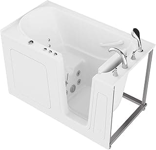 ANZZI Tubs Series Right Drain Quick Fill Walk-In Whirlpool Tub with Powered Fast Drain in White Finish 32 in. x 60 in. | AMZ3260RWH