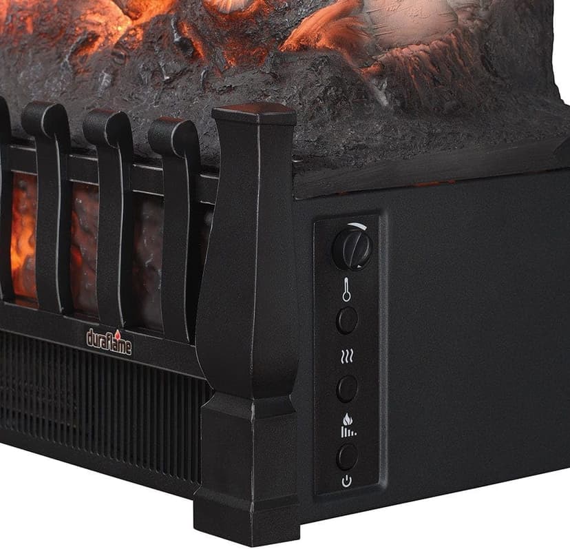 Duraflame 20" Electric Fireplace Log Set Insert + Fire Crackler Combo | Infrared Quartz Set Heater with Realistic Ember Bed and Logs | Remote Control | DFI021ARU-CSFC