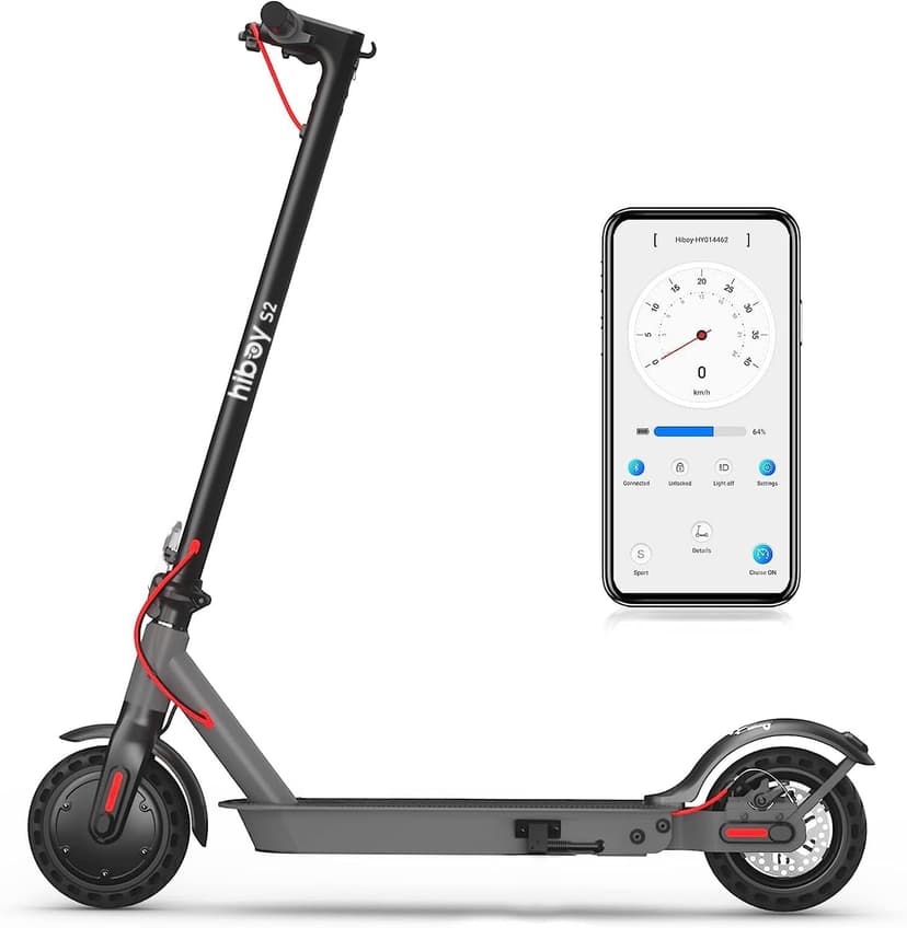 Hiboy S2 Series Electric Scooter, 8.5"-12" Tires, Up to 17-38 Miles Range, 350W/500W Powerful Motor & 19/23 MPH Portable Folding Commuting Electric Scooter for Adults with Double Braking System
