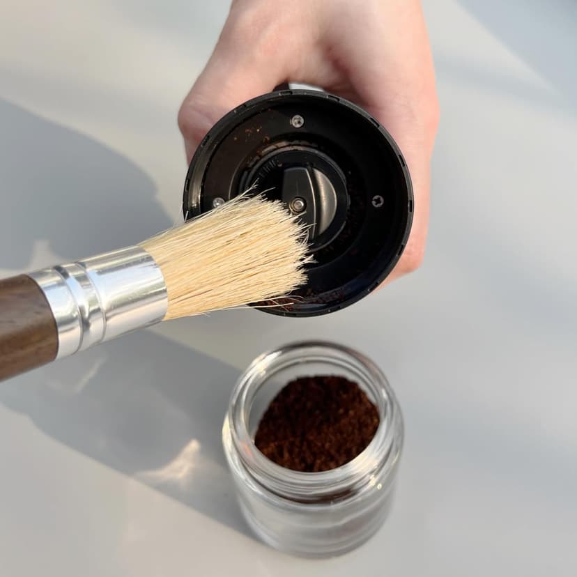 Coffee Grinder Cleaning Brush, Espresso Machine Brush Cleaner Tool with Wooden Handle and Natural Bristles for Barista Home Kitchen