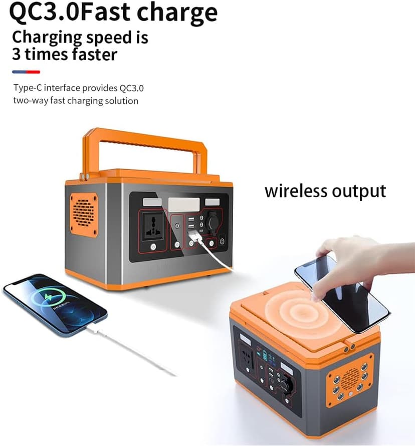 Panana Portable Power Station 500W (Peak 1000W), 499.5Wh Solar Generator with USB-C PD Output, AC Outlet Backup Lithium Battery Power Supply for Outdoor Camping Hunting RV Emergency