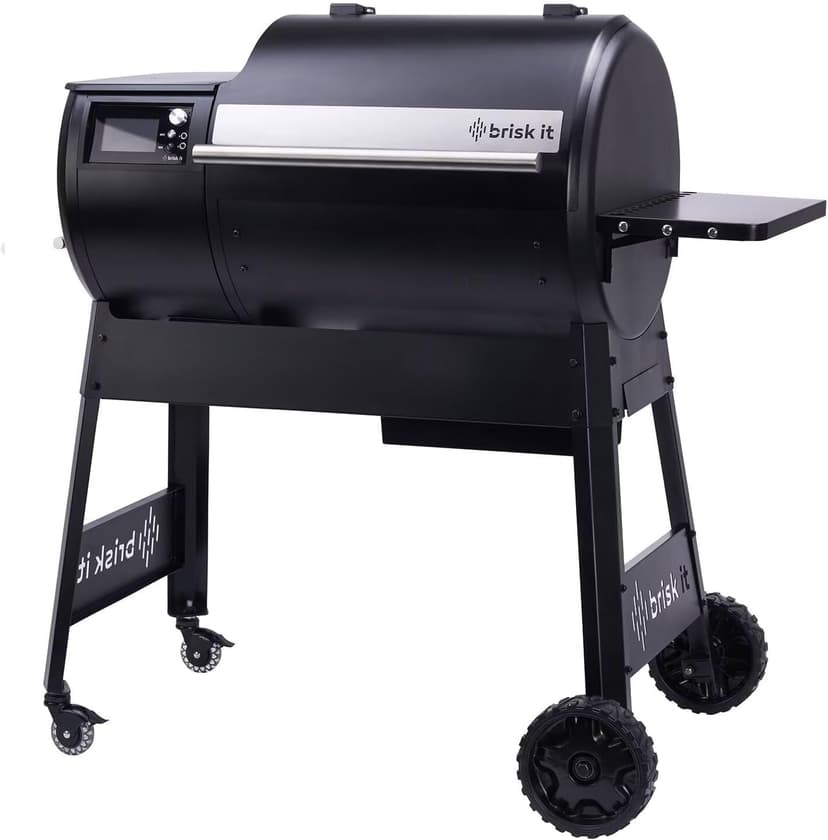 Origin-580 Wood Pellet Smoker Grill - A.I. Powered and WiFi Grill with PID controller, BBQ Grill 580 sq.in Cooking Area, Meat Probe, 8-in-1 Outdoor Smoker