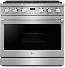 THOR Kitchen Professional 36-Inch Gas Range in Stainless Steel - Model ARG36