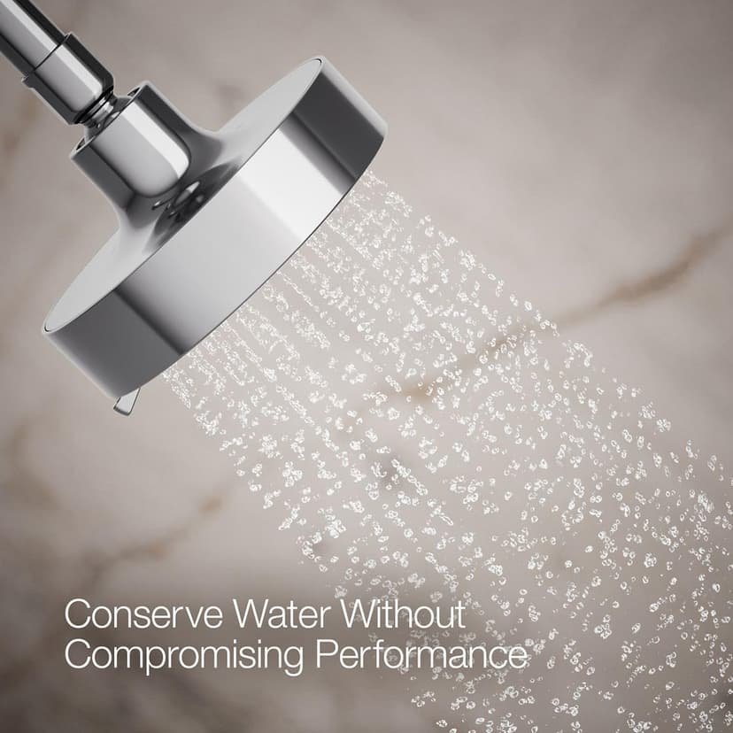 KOHLER 22170-CP Purist 2.5 GPM Multi Function Shower Head with MasterClean and Katalyst Air-Induction Spray Technology, Polished Chrome