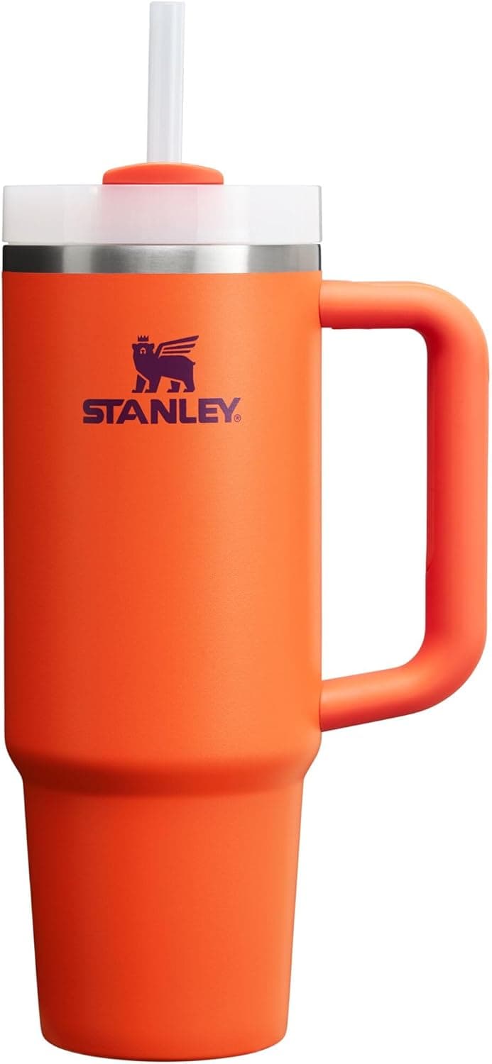 STANLEY Quencher H2.0 Tumbler with Handle and Straw 30 oz | Flowstate 3-Position Lid | Cup Holder Compatible for Travel | Insulated Stainless Steel Cup | BPA-Free | Tigerlily Plum