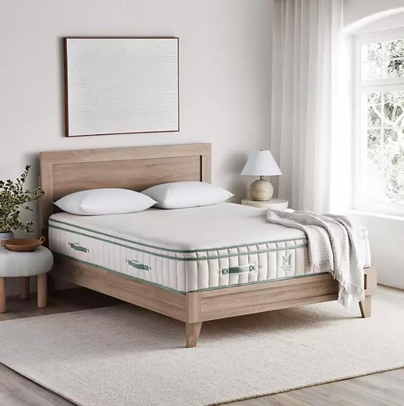 Mark Hotel Premier Medium-Firm Hybrid Mattress with Organic Latex-GOTS‐Certified Organic Cotton and Wool-Handcrafted in USA
