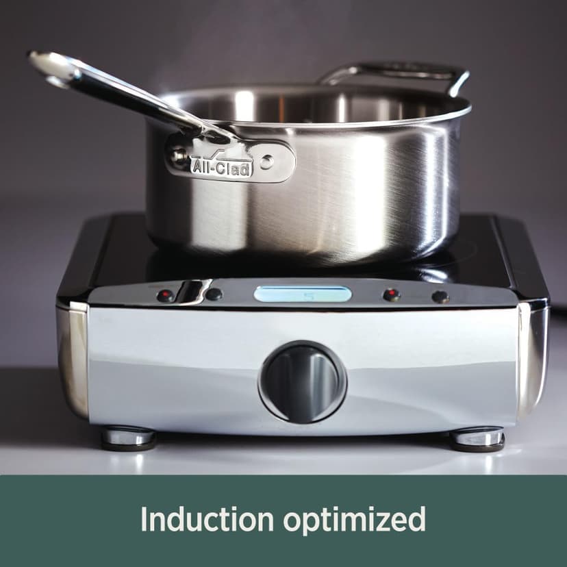 All-Clad D5 5-Ply Brushed Stainless Steel Fry Pan 12 Inch Induction Oven Broiler Safe 600F Pots and Pans, Cookware Silver