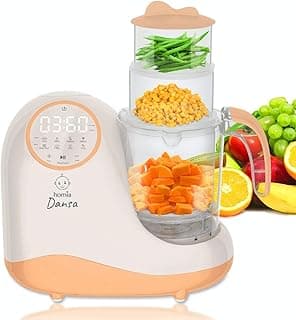 Baby Food Maker Chopper Grinder - Mills and Steamer 8 in 1 Processor for Toddlers - Steam, Blend, Chop, Disinfect, Clean, 20 Oz Tritan Stirring Cup, Touch Control Panel, Auto Shut-Off, 110V Only