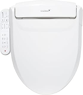 SmartBidet SB-2000WE Electric Bidet Toilet Seat with Heated Seating, Warm Air Dryer, Temperature Control Wash, and Control Panel, Elongated Seating