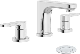 Symmons Identity Widespread Two-Handle Bathroom Faucet with Push Pop Drain (1.0 GPM), Polished Chrome