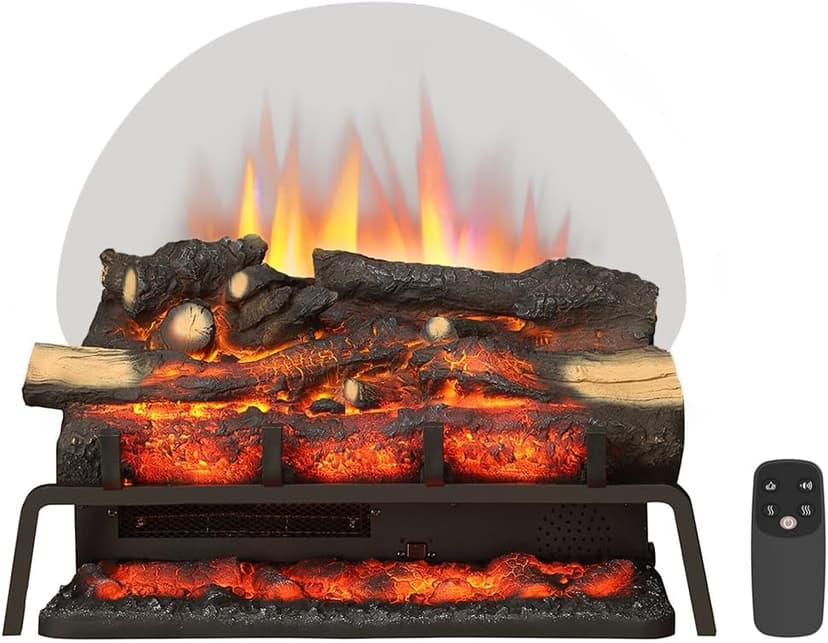 LegendFlame 23" W Free Standing Electric Fireplace Log Set (EF290), Fireplace Insert, Heater 750W/1500W, Crackling Sound, Remote Control