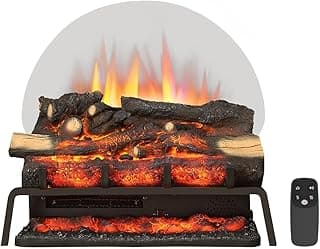 LegendFlame 23" W Free Standing Electric Fireplace Log Set (EF290), Fireplace Insert, Heater 750W/1500W, Crackling Sound, Remote Control