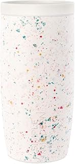 Simple Modern Travel Coffee Mug Tumbler with 360° Lid | Ceramic-Lined Insulated Stainless Steel Cold Brew Iced Coffee Cup Thermos | Gifts for Women Her Him | Voyager Signature | 16oz | Cream Terrazzo