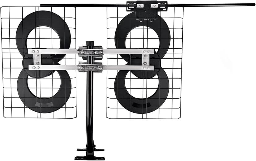 Antennas Direct ClearStream 4V Indoor Outdoor TV Antenna, UHF VHF, Multi-Directional, 70+ Mile Range, 4K 8K UHD, NEXTGEN TV – w/ 20-inch Mast (Black)