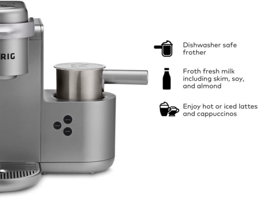 Keurig K-Cafe Special Edition Single Serve K-Cup Pod Coffee, Latte and Cappuccino Maker, Nickel
