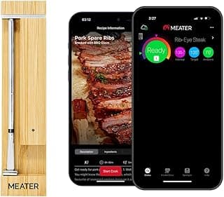 MEATER Pro: Smart Bluetooth Wireless Meat Thermometer Digital | 1000°F Heat Resistance | Long Range | Certified Accuracy | BBQ, Oven, Grill, Smoker, Air Fryer, Deep Fryer