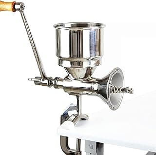 Professional Manual Grain Grinder, Hand Crank Grain Mill, 304 Stainless Steel Wheat Grinder, Wooden Handle Corn Grinder Hand Crank, Manual Coffee Grinder