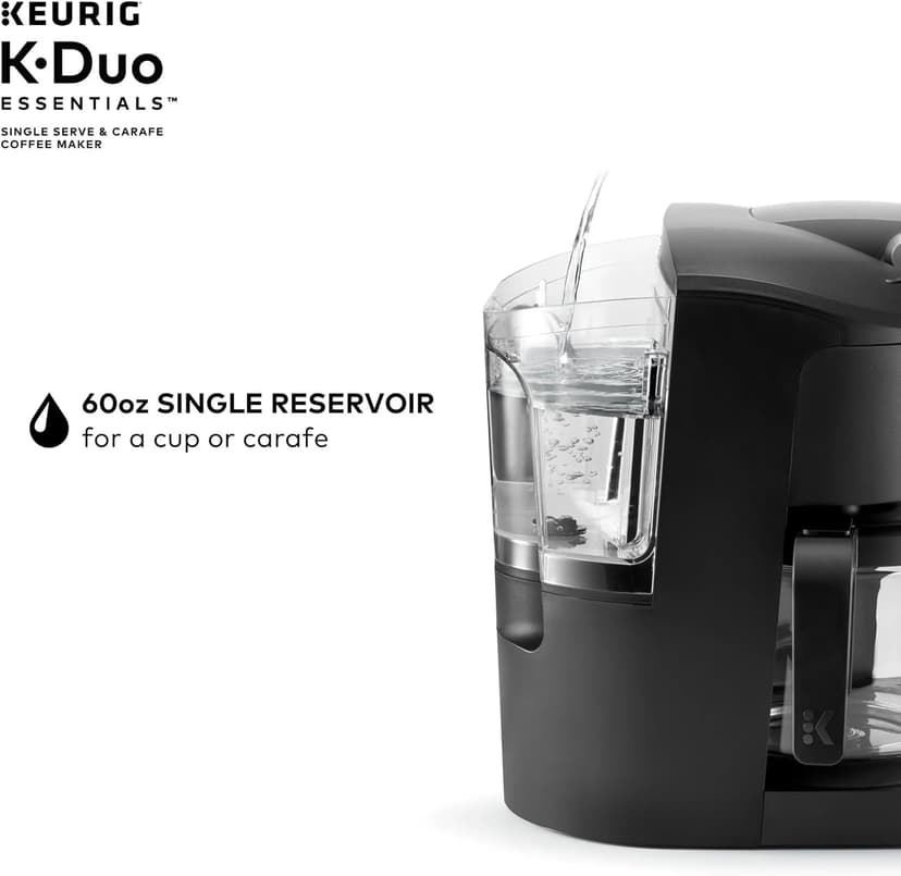 Keurig Coffee Maker, Essentials Single-Serve K-Cup Pod Coffee Maker, Black, w/Cleaning Cloth