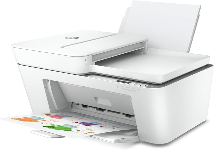 HP DeskJet 4155e Wireless Color Inkjet Printer, Print, scan, copy, Easy setup, Mobile printing, Best-for home, 3 month Instant Ink trial included, white