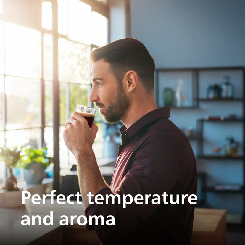 Philips 3200 Series Fully Automatic Espresso Machine, LatteGo Milk Frother, 5 Coffee Varieties, Intuitive Touch Display, 100% Ceramic Grinder, AquaClean Filter, My Coffee Choice, Black (EP3241/54)