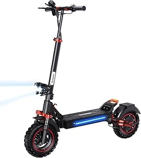 iScooter Electric Scooter, 40/43/50 Miles Long Range & 28/38 MPH Top Speed E Scooter, 10/11/12" Offroad Pneumatic Tire Scooter for Adults with Turn Signals, Double Braking Systems, APP and Storage Bag