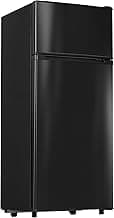 4.5 Cu.Ft Mini Fridge with Freezer, Small Refrigerator with 2 Doors for Kitchen, Dorm, Office and Bedroom, Mini Fridge with Adjustable Shelves (Black)