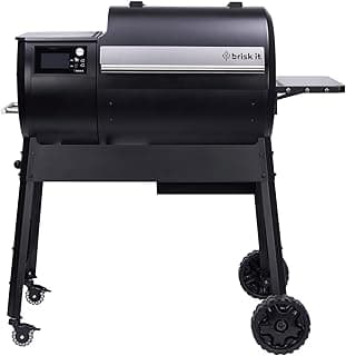Origin-580 Wood Pellet Smoker Grill - A.I. Powered and WiFi Grill with PID controller, BBQ Grill 580 sq.in Cooking Area, Meat Probe, 8-in-1 Outdoor Smoker