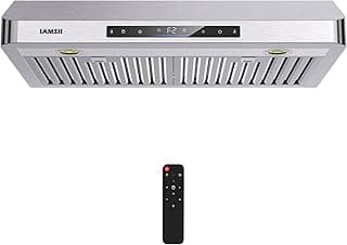 Under Cabinet Range Hood 30 Inch,900 CFM Stainless Steel Kitchen Stove Vent Hood with 4 Speed Exhaust Fan Gesture Sensing/Touch/Remote Control