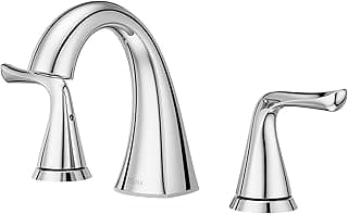 Pfister Willa Bathroom Sink Faucet, 8-Inch Widespread, 2-Handle, 3-Hole, Polished Chrome Finish, LF049MALCC