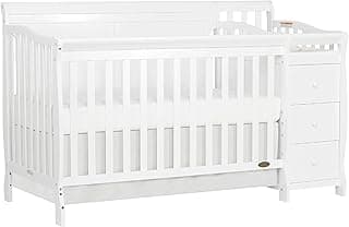 Dream On Me 5 in 1 Brody Convertible Crib With Changing Table, Converts From Crib to Toddler Bed, Day Bed and Kids Sofa and Full Size Bed, JPMA Certified Baby Crib