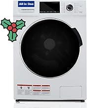24" All-in-One Washer and Dryer Combo, 2.7 Cu.Ft Front Load Ventless Washer Dryer with 26.5 Lbs Loading Capacity, Compact Size, LED Display, Child Lock, for Laundry, Apartments, RV, Dorm, White