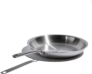 Heritage Steel Eater Series 12 Inch Frying Pan | Made in USA | 5-Ply Fully Clad Stainless Steel | Stay Cool Handle Design | Induction Ready & Non-Toxic