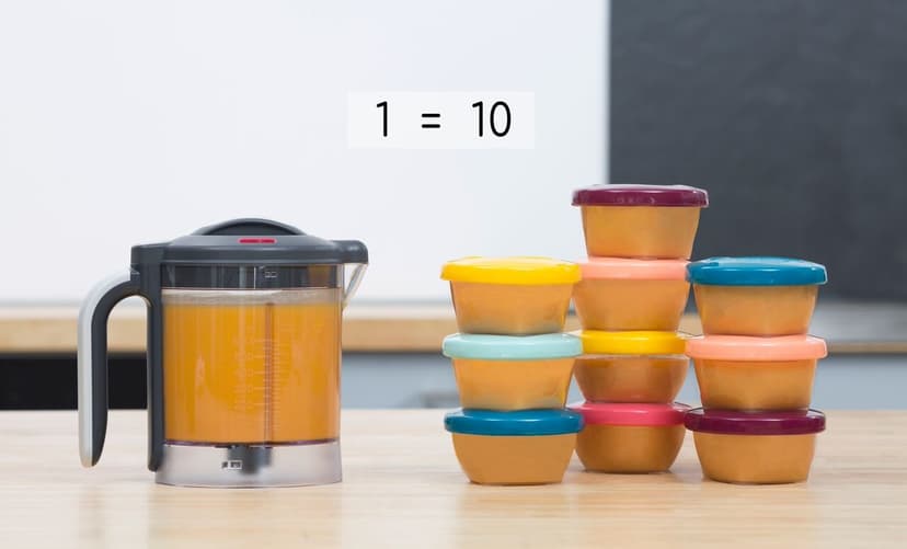 Babymoov Duo Meal Station Grey: Multi-Speed Baby Food Maker Steamer and Puree Blender, Baby Food Processor that warms & defrosts (Nutritionist Approved)