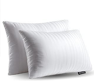 Beautyrest Luxury Goose Feathers Soft Pillows, 500 Thread Count Cotton Cover 20”x36”, King (Pack of 2), Supportive Fluffy Hotel Collection Bed Pillows for Side and Back Sleepers