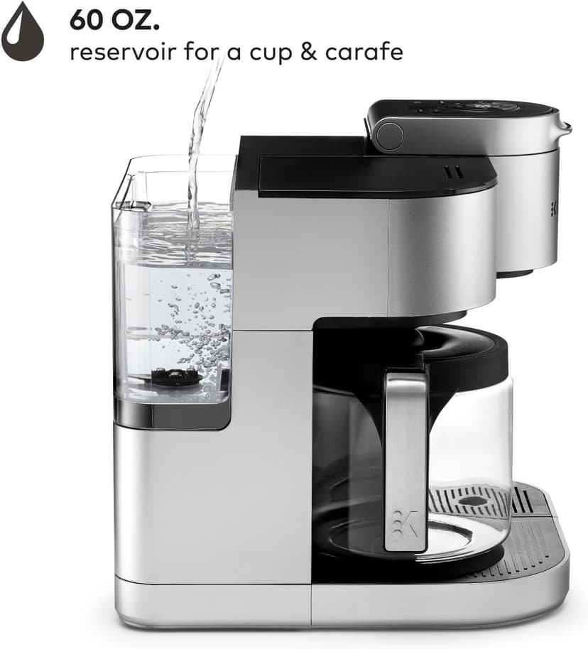 Keurig K-Duo Special Edition Single Serve K-Cup Pod & Carafe Coffee Maker, Multiple Brew Sizes, Sleek Silver Colored Finish, 60oz Removable Reservoir, Silver