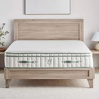 Mark Hotel Premier Medium-Firm Hybrid Mattress with Organic Latex-GOTS‐Certified Organic Cotton and Wool-Handcrafted in USA