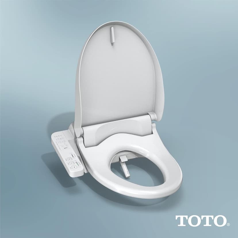 TOTO WASHLET A2 Electronic Bidet Toilet Seat with Heated Seat and SoftClose Lid, Elongated, Cotton White - SW3004#01