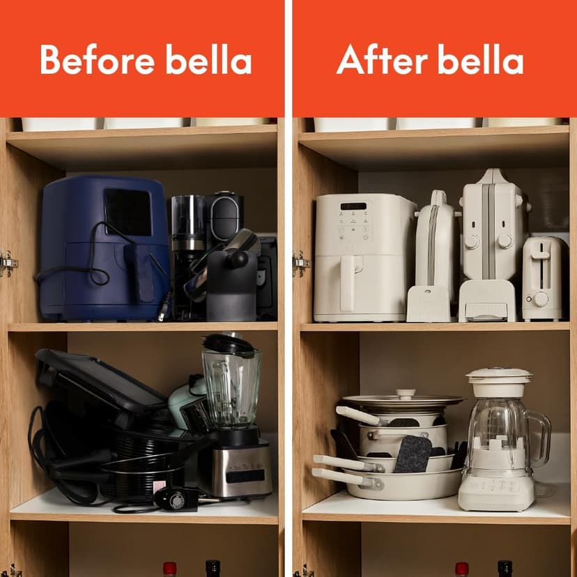 bella 10 Speed Countertop Blender, Juicer & Smoothie Maker, Fits-anywhere™ Kitchenware, Slim Flip & Store Design, Dishwasher Safe 48oz Capacity Pitcher & Lid, Stainless Steel Blade, 450 Watt, Oatmilk