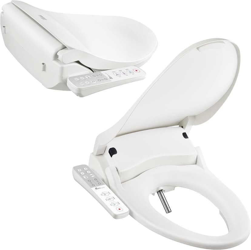 Bio Bidet Slim One Smart Toilet Seat in Round White with Stainless Steel Self-Cleaning Nozzle, Nightlight, Turbo Wash, Oscillating and Fusion Warm Water Technology