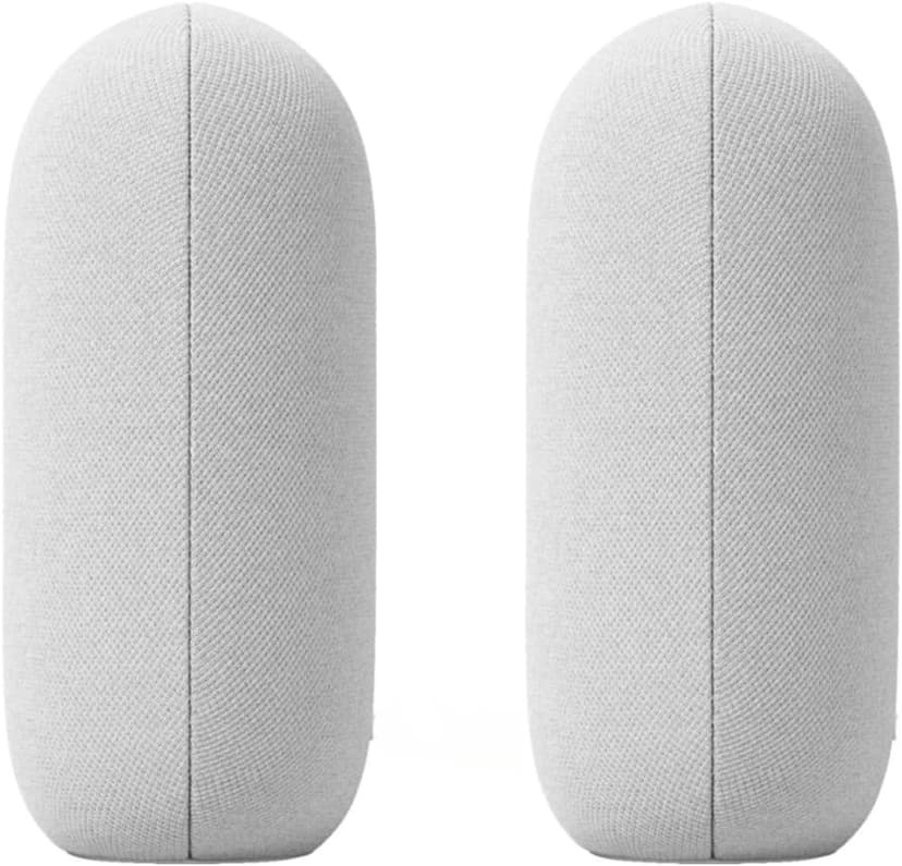 Google Audio (2-Pack) Smart Speakers – Wireless Bluetooth & Wi‑Fi Home Speaker Bundle with Powerful Stereo Sound, Multi-Room Audio Assistant Voice Control