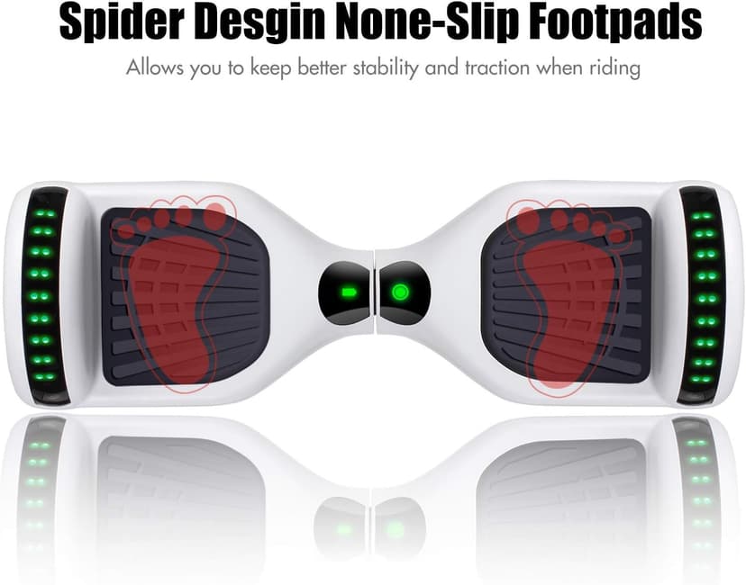LIEAGLE Hoverboard, 6.5" Self Balancing Scooter Hover Board with Bluetooth Wheels LED Lights for Kids Adults