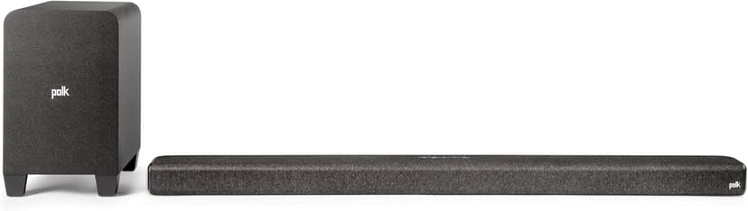 Polk Audio Signa S4D Dolby Atmos 3.1.2 Sound Bar System (Online Exclusive Finish), Wireless Subwoofer, Exclusive VoiceAdjust & BassAdjust Technology, Bluetooth, HDMI eARC, Supports 8K, 4K & HD TVs