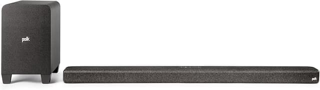 Polk Audio Signa S4D Dolby Atmos 3.1.2 Sound Bar System (Online Exclusive Finish), Wireless Subwoofer, Exclusive VoiceAdjust & BassAdjust Technology, Bluetooth, HDMI eARC, Supports 8K, 4K & HD TVs